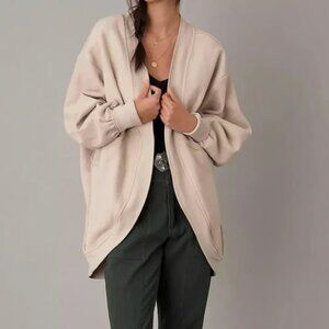 Pilcro Anthropologie Open Front Cardigan Sweatshirt S/M Neutral Layering